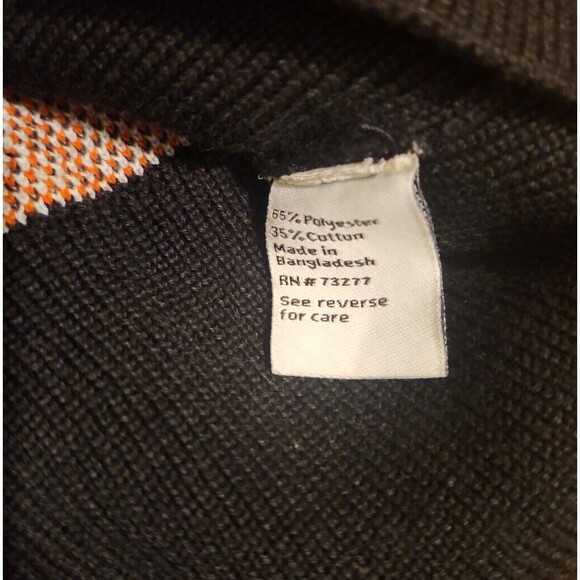 Nine West Sweater Womens Medium Artsy Floral Stripe Stretch Knit Cotton Crewneck - Picture 10 of 10